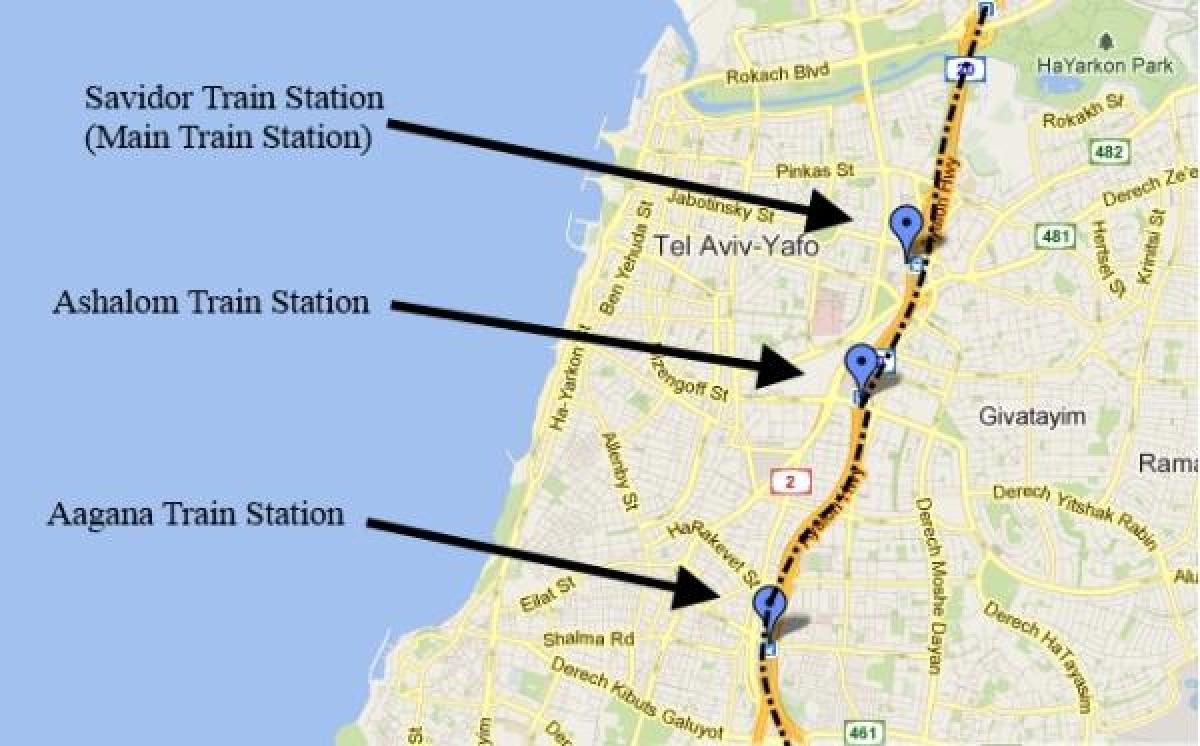 mapa de sherut mapa Tel Aviv