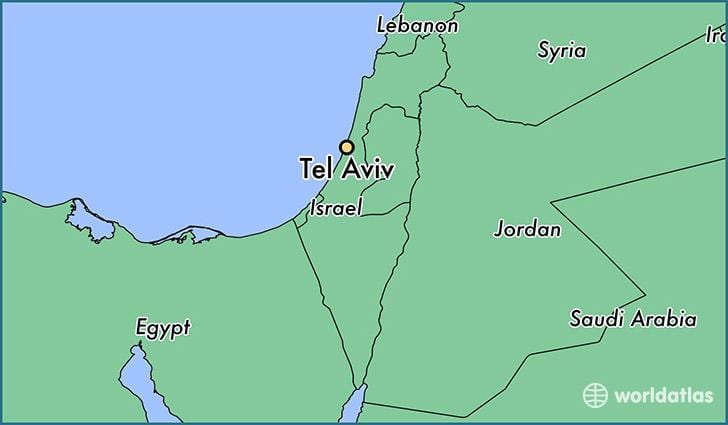 mapa de Tel Aviv món