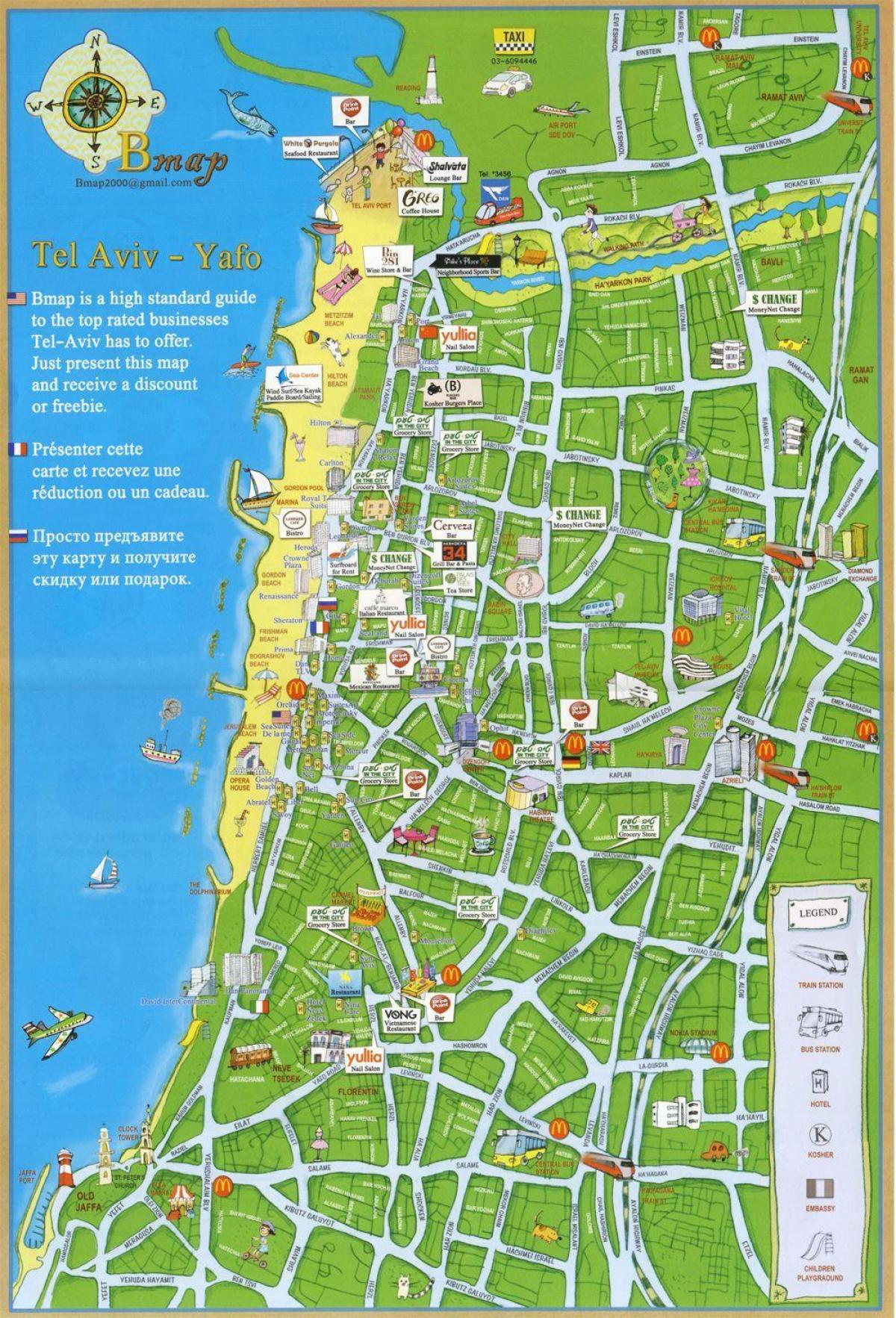 Tel Aviv atraccions mapa