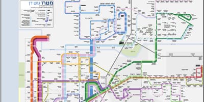 Bus mapa Tel Aviv