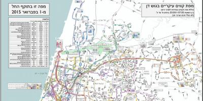 Tel Aviv autobús mapa de rutes