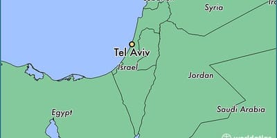 Mapa de Tel Aviv món